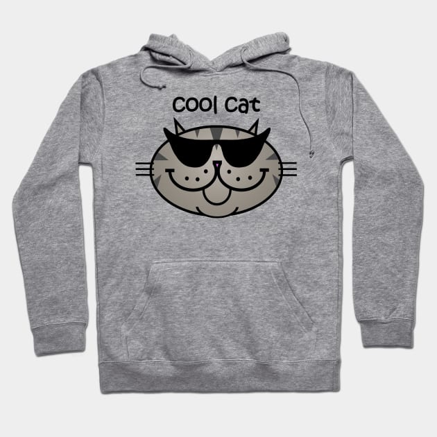 Cool Cat 2 - Grey Tabby Hoodie by RawSunArt